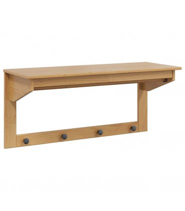 vidaXL Coat Rack HILL Honey Brown 90 x 35 x 41.5 cm Solid Pine Wood