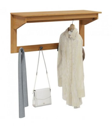 vidaXL Coat Rack HILL Honey Brown 90 x 35 x 41.5 cm Solid Pine Wood