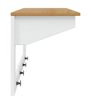 vidaXL Coat Rack HILL White and Honey Brown 90 x 35 x 41.5 cm