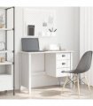 vidaXL Desk with Drawers HILL White 100 x 45 x 74 cm Solid Pine Wood