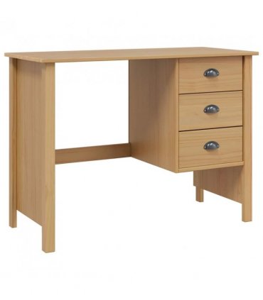 vidaXL Desk with Drawers with Drawer HILL Honey Brown 100 x 45 x 74 cm
