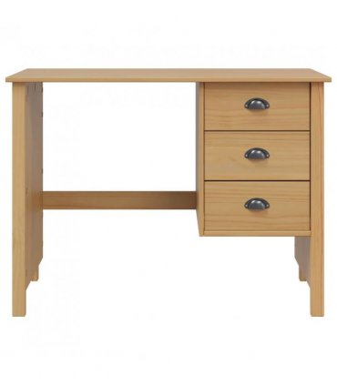 vidaXL Desk with Drawers with Drawer HILL Honey Brown 100 x 45 x 74 cm