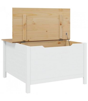 vidaXL Coffee Table HILL White and Honey Brown 79.5 x 79.5 x 49 cm