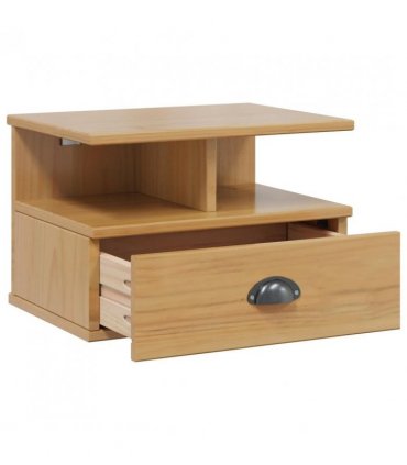 vidaXL Bedside Cabinet with Drawer HILL Honey Brown 40 x 31 x 27 cm