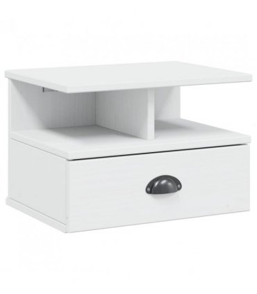 vidaXL Bedside Cabinet HILL White 40 x 31 x 27 cm Solid Pine Wood