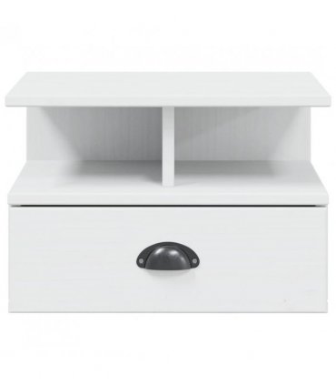 vidaXL Bedside Cabinet HILL White 40 x 31 x 27 cm Solid Pine Wood
