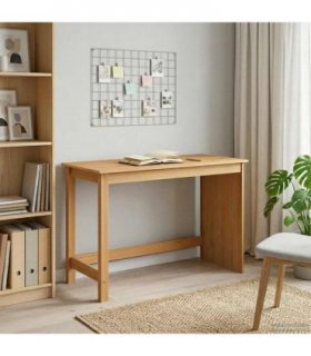 vidaXL Desk Honey Brown 112 x 50 x 75 cm Solid Pine Wood
