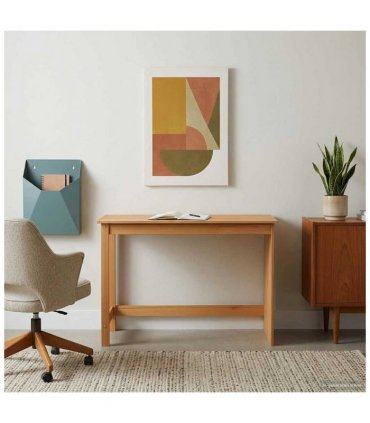 vidaXL Desk Honey Brown 112 x 50 x 75 cm Solid Pine Wood