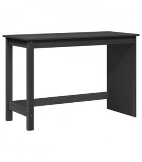 vidaXL Desk Grey 112 x 50 x 75 cm Solid Pine Wood