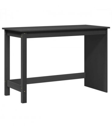 vidaXL Desk Grey 112 x 50 x 75 cm Solid Pine Wood