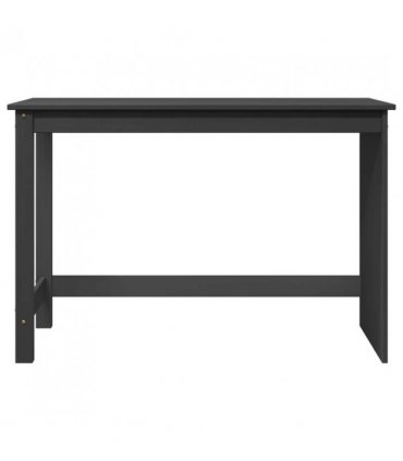 vidaXL Desk Grey 112 x 50 x 75 cm Solid Pine Wood