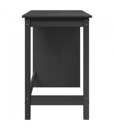vidaXL Desk Grey 112 x 50 x 75 cm Solid Pine Wood