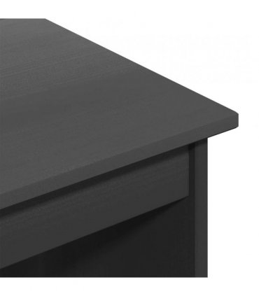 vidaXL Desk Grey 112 x 50 x 75 cm Solid Pine Wood