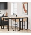 vidaXL Bar Table Natural 200 x 100 x 105 cm Solid Pine Wood