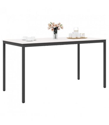 vidaXL Bar Table White 200 x 100 x 105 cm Solid Pine Wood