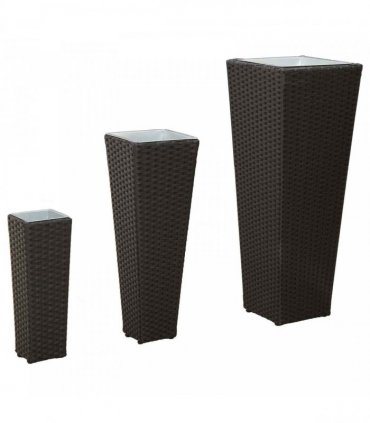 vidaXL Outdoor Set 3 pcs Black Metal