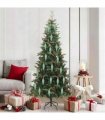 vidaXL Christmas Spiral Shape Ball 40 pcs Green Plastic