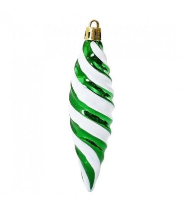 vidaXL Christmas Spiral Shape Ball 40 pcs Green Plastic