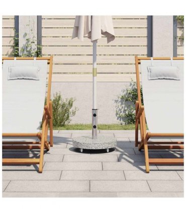 vidaXL Parasol Base Granite 30 kg Round Grey