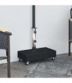 vidaXL Umbrella Base | Black | Granite, Stainless Steel | Heavy Weight Endurance