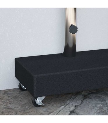 vidaXL Umbrella Base | Black | Granite, Stainless Steel | Heavy Weight Endurance