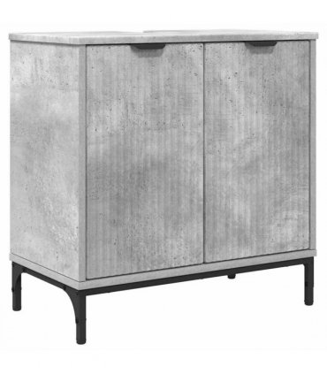 vidaXL Bathroom Furniture Set Concrete Grey Engineered wood, Metal