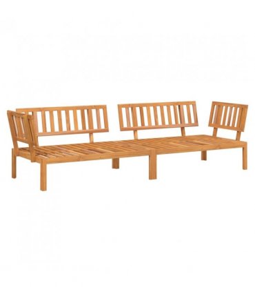 vidaXL Garden Pallet Corner Sofa | Natural wood | Solid acacia wood | Large — Model: 2x corner