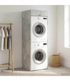 vidaXL Wash Machine Cabinet with Storage Concerte 67.5 x 68 x 200 cm — Colour: Concrete grey