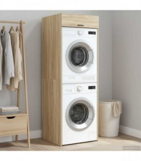 vidaXL Wash Machine Cabinet Sonoma 67.5 x 68 x 200 cm Engineered wood — Colour: Sonoma oak