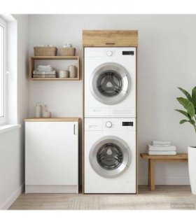 vidaXL Wash Machine Cabinet with Door Artisan Oak 67.5 x 68 x 200 cm