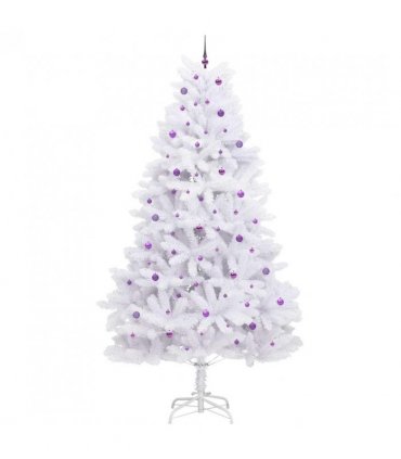 vidaXL Artificial Hinged Christmas Tree White 300 cm PVC and Steel — Colour: Lilac