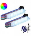 vidaXL LED Strip 2 pcs Black and White 1745 mm Copper and Plastic
