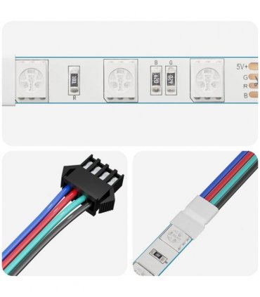 vidaXL LED Strip 2 pcs Black and White 1745 mm Copper and Plastic