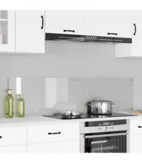 vidaXL Kitchen Backsplash 2 pcs Transparent 80 x 40 cm Tempered Glass — Size: 80 x 40 x 0.8 cm