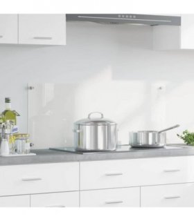 vidaXL Kitchen Backsplash Transparent 100 x 40 cm Tempered Glass — Size: 100 x 40 x 0.8 cm