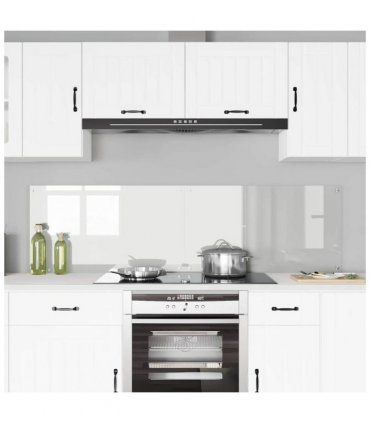 vidaXL Kitchen Backsplash 2 pcs Transparent 90 x 50 cm Tempered Glass — Size: 90 x 50 x 0.8 cm