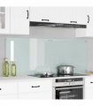 vidaXL Kitchen Backsplash 2 pcs White 80 x 60 cm Tempered Glass — Colour: Milk, Size: 80 x 60 x 0.8 cm