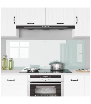vidaXL Kitchen Backsplash 2 pcs White 80 x 60 cm Tempered Glass — Colour: Milk, Size: 80 x 60 x 0.8 cm