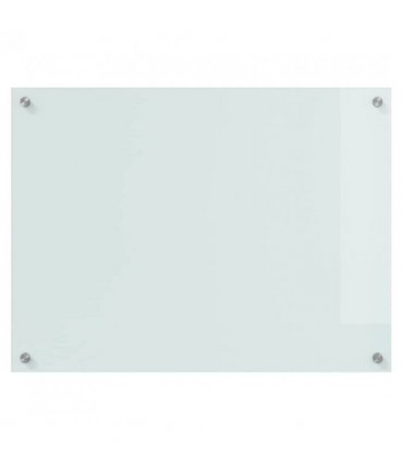 vidaXL Kitchen Backsplash 2 pcs White 80 x 60 cm Tempered Glass — Colour: Milk, Size: 80 x 60 x 0.8 cm