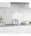 vidaXL Kitchen Backsplash Transparent 100 x 50 cm Tempered Glass — Size: 100 x 50 x 0.8 cm