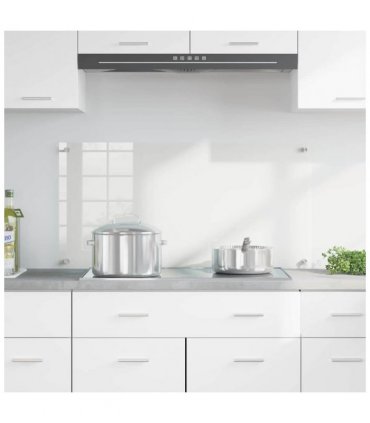 vidaXL Kitchen Backsplash Transparent 100 x 50 cm Tempered Glass — Size: 100 x 50 x 0.8 cm