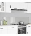 vidaXL Kitchen Backsplash 2 pcs Transparent 90 x 40 cm Tempered Glass — Size: 90 x 40 x 0.8 cm