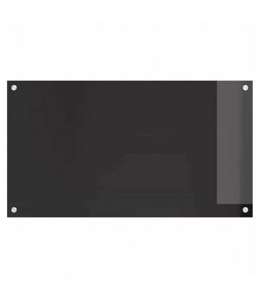 vidaXL Kitchen Backsplash 2 pcs Black 90 x 50 cm Tempered Glass — Size: 90 x 50 x 0.8 cm