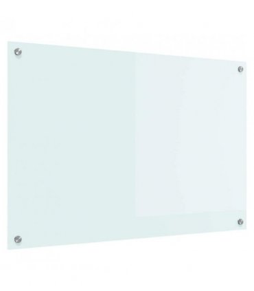 vidaXL Kitchen Backsplash Milk 90 x 60 cm Tempered Glass — Size: 90 x 60 x 0.8 cm