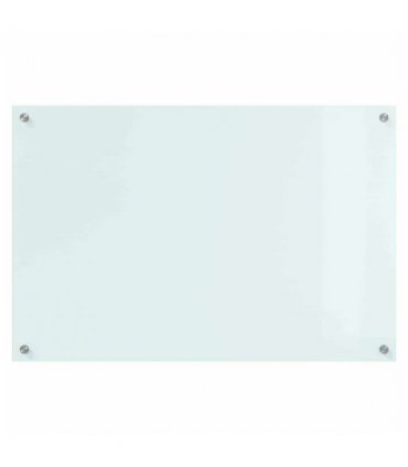 vidaXL Kitchen Backsplash Milk 90 x 60 cm Tempered Glass — Size: 90 x 60 x 0.8 cm