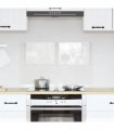 vidaXL Kitchen Backsplash Transparent 80 x 50 cm Tempered Glass — Size: 80 x 50 x 0.8 cm