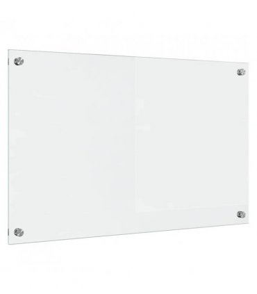 vidaXL Kitchen Backsplash Transparent 80 x 50 cm Tempered Glass — Size: 80 x 50 x 0.8 cm