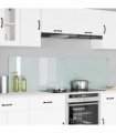 vidaXL Kitchen Backsplash 2 pcs White 90 x 50 cm Tempered Glass — Colour: Milk, Size: 90 x 50 x 0.8 cm
