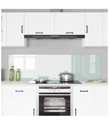 vidaXL Kitchen Backsplash 2 pcs White 90 x 50 cm Tempered Glass — Colour: Milk, Size: 90 x 50 x 0.8 cm