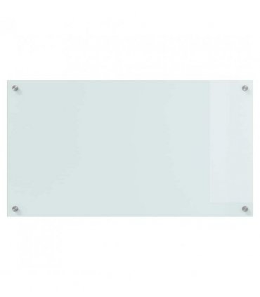 vidaXL Kitchen Backsplash 2 pcs White 90 x 50 cm Tempered Glass — Colour: Milk, Size: 90 x 50 x 0.8 cm